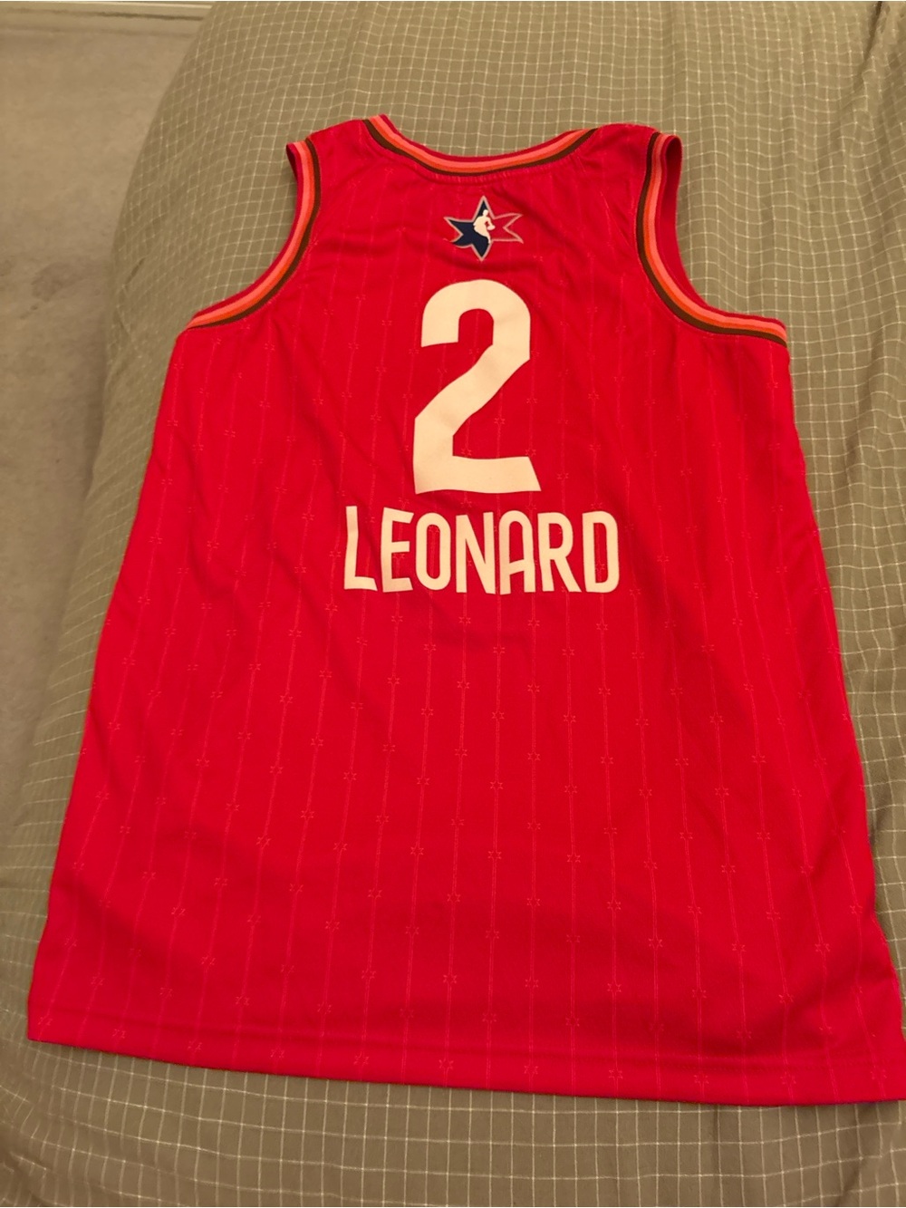 NBA Youth Red 'Leonard' #2 Basketball Jersey